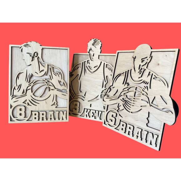 Personalized BASKETBALL Sign Laser Engraved Gift Custom Plaque Sports Trophy - Picture 3 of 3